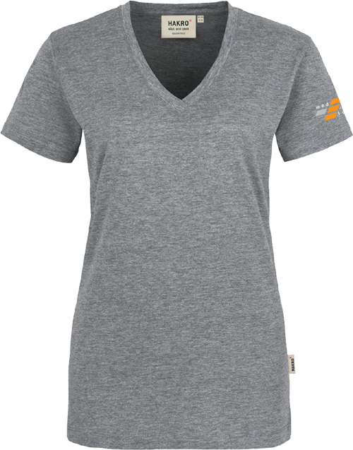 HAKRO Classic V-Shirt Damen 126 Medlog Dispo